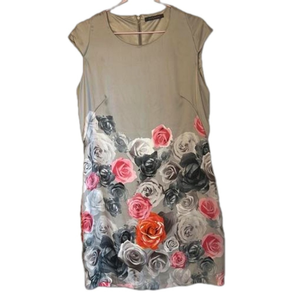 Suzy Shiet Sleeveless Floral Print Satin Dress